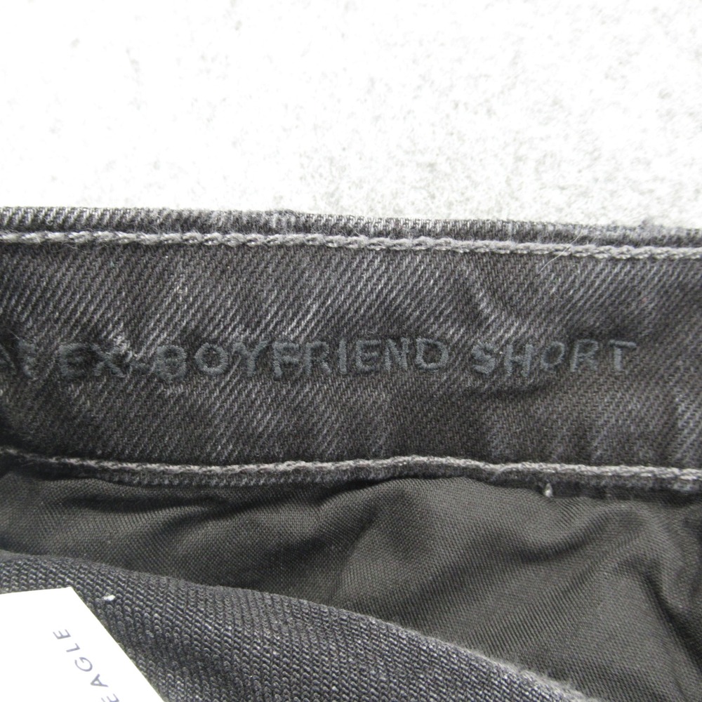 American Eagle Outfitters Womens Black Ex‎ Boyfriend Stretch Denim Shorts Size 2 - Picture 11 of 14